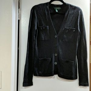 Ralph Lauren green label cardigan silk and cashmer